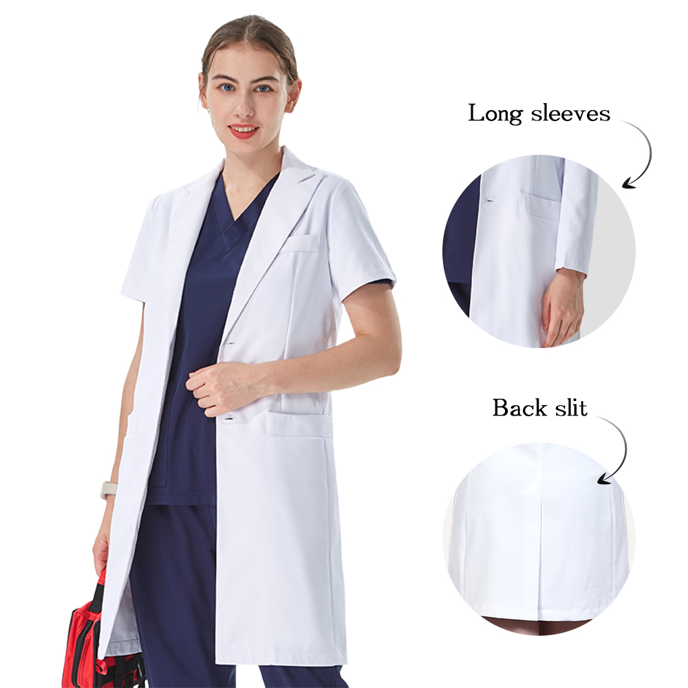 Lab Coat Medical - Thoughtful Lapel Collar White Lab Coat