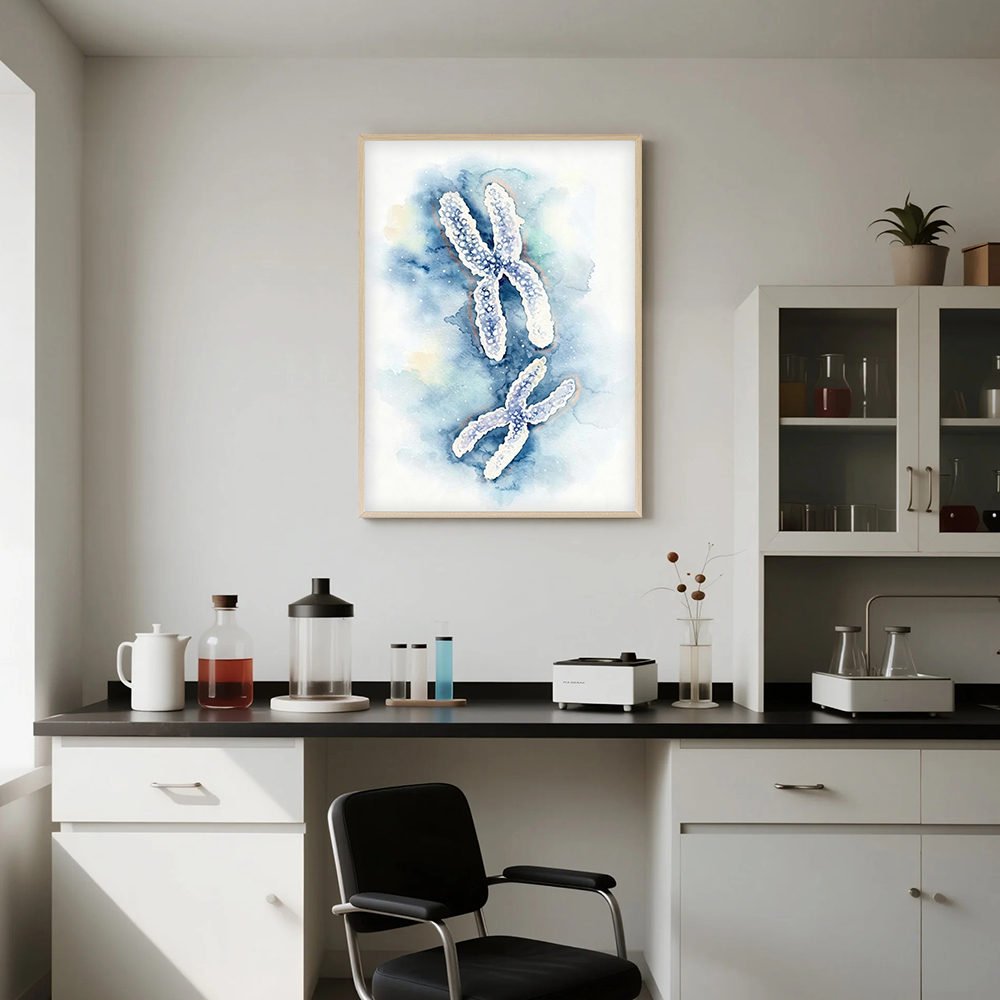 Watercolor DNA Double Helix Ch - Medical Lab Pictures review and price