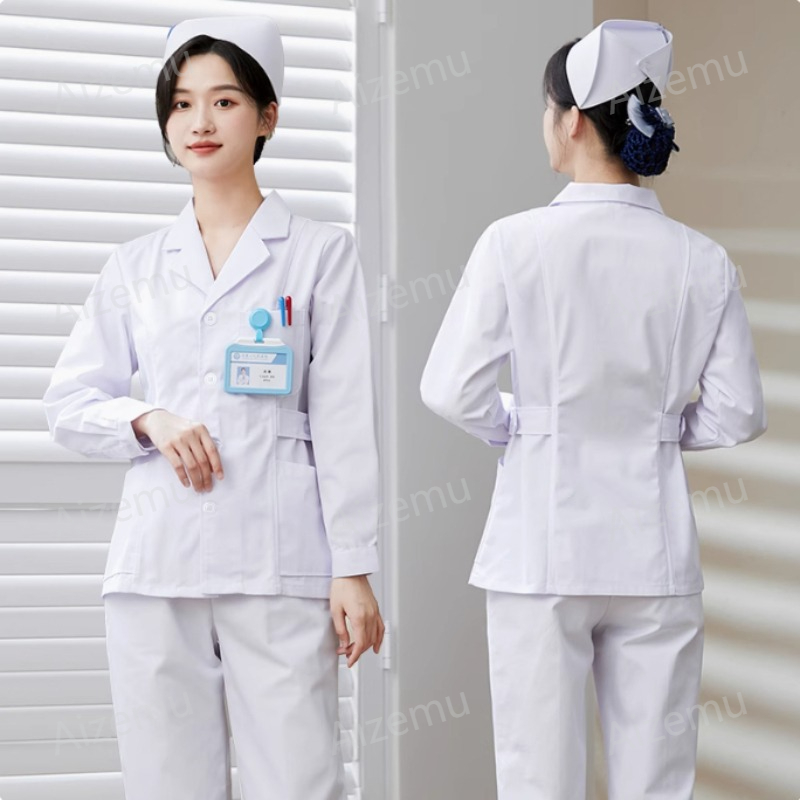 New White Long Sleeve Nurse Un - Lab Coat Medical review and price