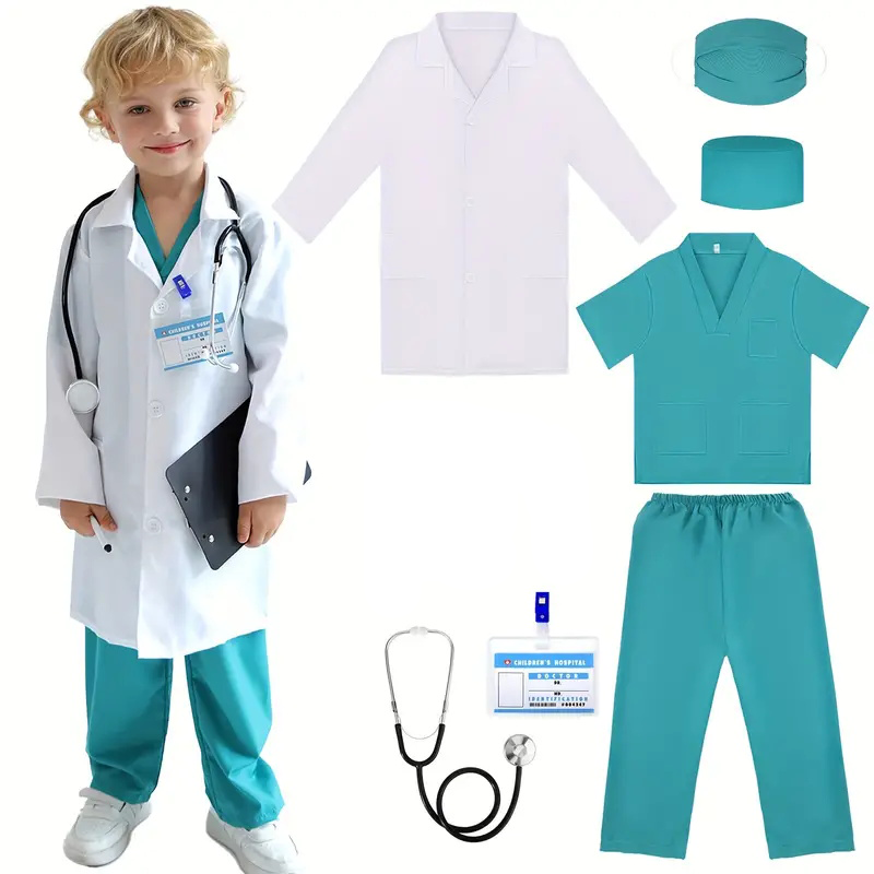 7PCS Kids Doctor Nurse Cosplay - Lab Coat Medical review and price