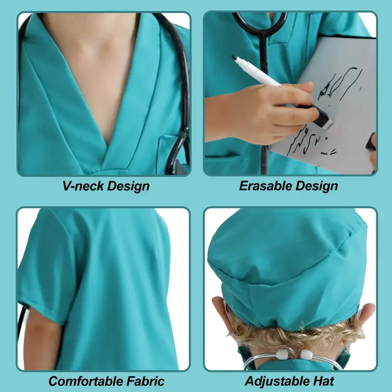7PCS Kids Doctor Nurse Cosplay - Lab Coat Medical review and price