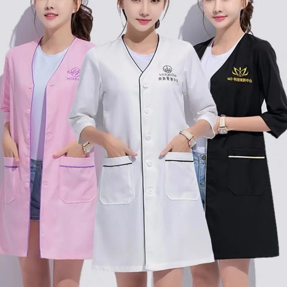 Custom Logo Beauty Uniform Bea - Lab Coat Medical review and price