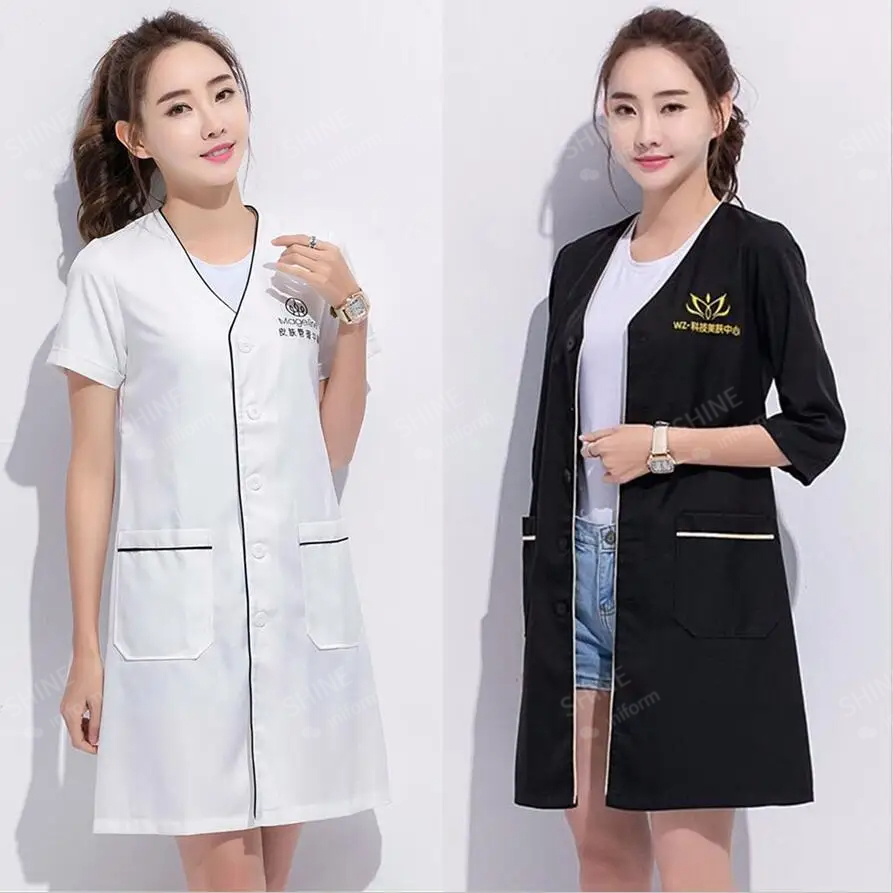 beauty uniform beautician Cust - Lab Coat Medical review and price