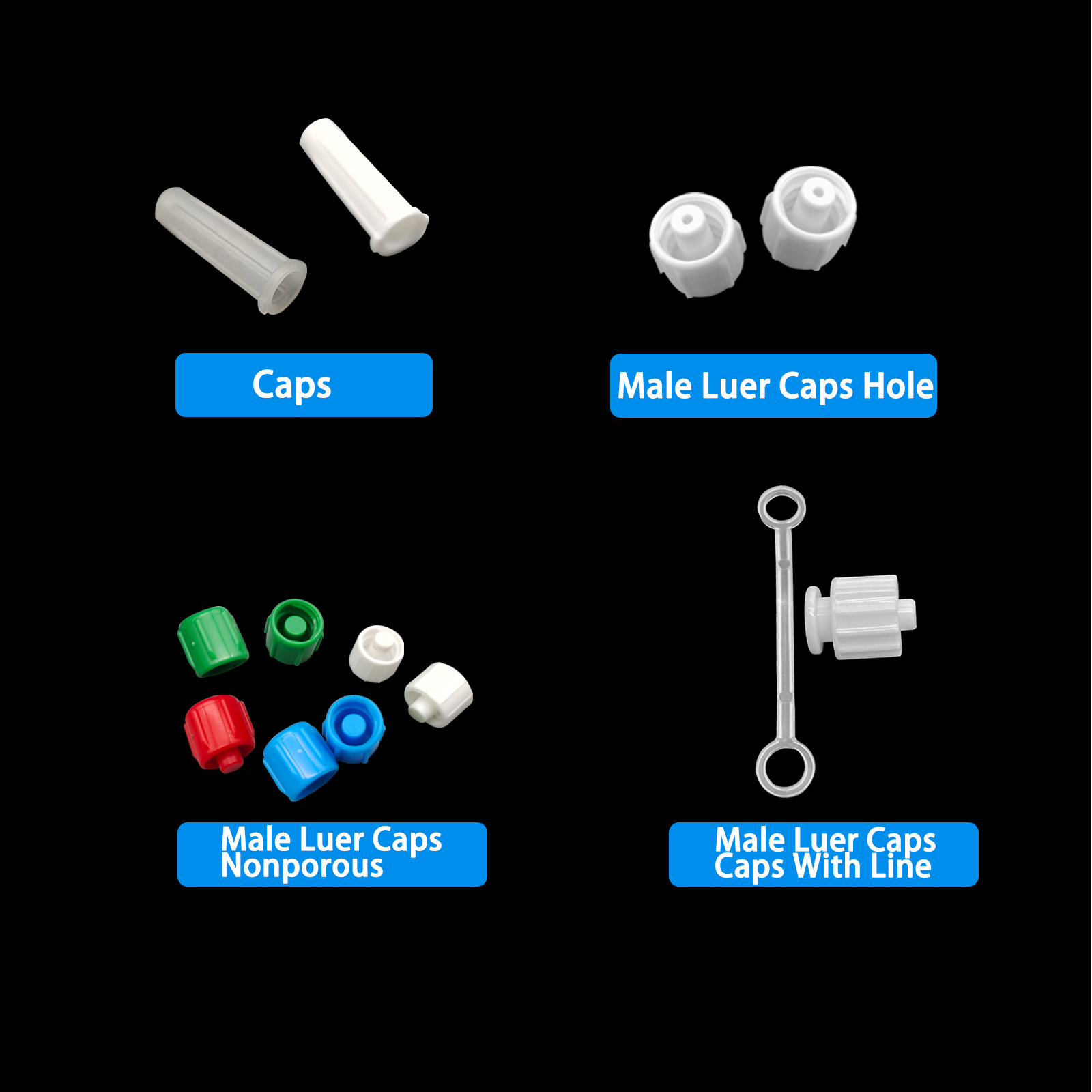 500pcs Male Luer Caps Hole for - Medical Lab review and price