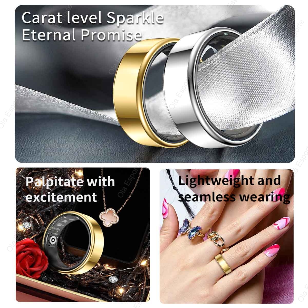 Titanium Alloy Smart Ring, Hea - Blood Pressure Monitor review and price